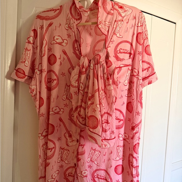 Cowgirl Short Sleeve & Short Pajama Set - XL - Picture 3 of 3